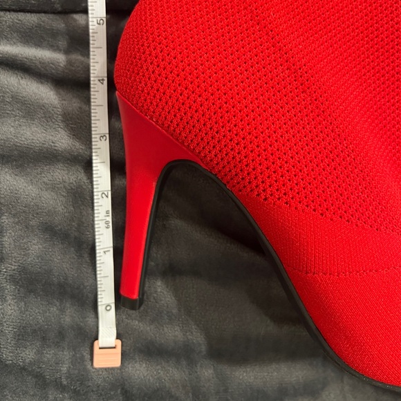 NWOB Brash Red Stiletto Ankle Booties - Size 6.5 (fits like a 6) - Picture 5 of 6